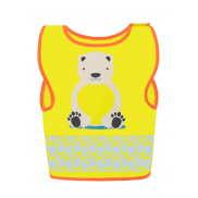 Dziecięca kamizelka odblaskowa Funtastic Wildlife - polar bear yellow