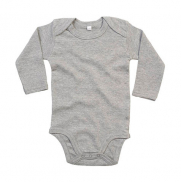 Body z długim rękawem - heather grey melange