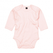 Body z długim rękawem - powder pink