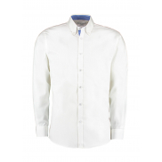 Koszula Tailored Fit Contrast Oxford Premium - white/mid blue