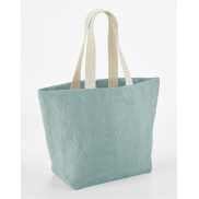Jutowa torba plażowa - duck egg blue