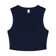 Tank Crop Micro Rib - solid navy blend