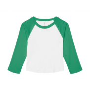 Koszulka damska 3/4 Micro Rib - white/kelly