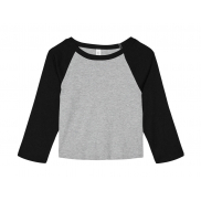 Koszulka damska 3/4 Micro Rib - athletic heather/black