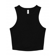 Tank Top Micro Rib Racer - solid black blend