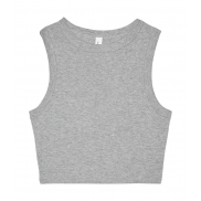 Tank Crop Micro Rib - athletic heather