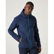 Kurtka Softshell Navigate z kapturem 2-warstwowa - black/lime green