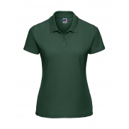 Polo damskie z włókien mieszanych - bottle green