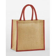 Jutowa torba mini - natural/navy