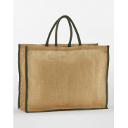 Torba jutowa na zakupy - natural/olive green