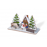 Dekoracja świąteczna ZIMA wielobarwny