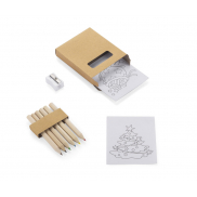 Kredki z kolorowanką SANTI brązowy