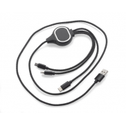 Kabel USB 3 w 1 LUX czarny