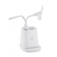 Przybornik z ładowarką indukcyjną BERGO biały