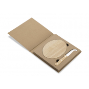 Nóż z deską do sera GORGONZOLA beżowy (naturalny)