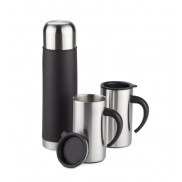 Zestaw upominkowy ACON (Termos 500ml, 2 kubki 260ml) srebrny