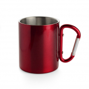Kubek z karabińczykiem CAMP 250 ml czerwony