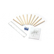 Kredki z kolorowanką DECOR beżowy (naturalny)