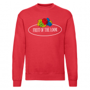 Bluza Vintage z logo Fruit (duże) - red