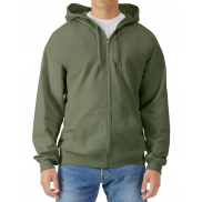 Bluza na zamek z kapturem Softstyle Midweight - military green
