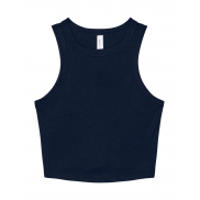 Tank Top Micro Rib Racer - solid navy blend