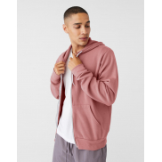 Bluza z kapturem na zamek Unisex - white