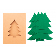 Zestaw świątecznych uchwytów RPET na sztućce - zielony