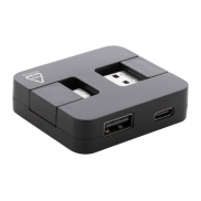 USB hub RABS - czarny