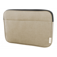 Torba na laptopa z płótno z recyklingu - beżowy