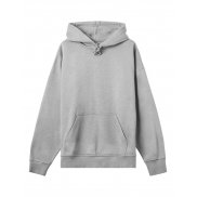 Męska bluza z kapturem Boxy - grey melange