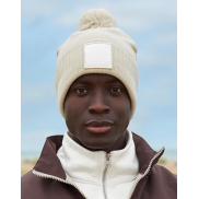 Czapka z pomponem Appliqué Patch - black/white