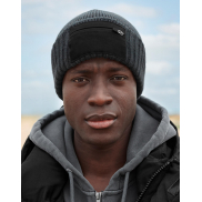 Czapka z zamkiem i naszywką - military green/black