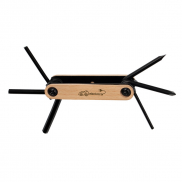 Narzędzie wielofunkcyjne, zestaw kluczy imbusowych, 6 funkcji | Diego - drewno