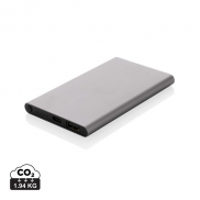 Power bank 4000 mAh z aluminium z recyklingu - szary