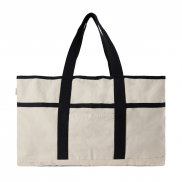 Torba plażowa VINGA Volonne AWARE™, płótno z recyklingu - czarny