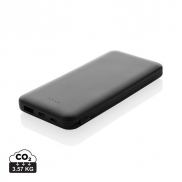 Power bank 10000 mAh Lockhart, zintegrowane kable - czarny