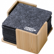 Zestaw filcowych podkładek RPET, 10 szt. - szary