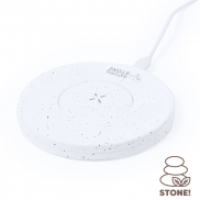 Ładowarka bezprzewodowa 15W z ekstraktu kamienia - biały