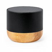 Głośnik bezprzewodowy 3W z aluminium z recyklingu - czarny