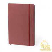 Notatnik A5 z kartonu z recyklingu i papieru z owoców - czerwony