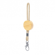 Brelok do kluczy, bambusowe elementy - drewno