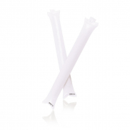 Dmuchane pałki RPET, 2 szt. - biały