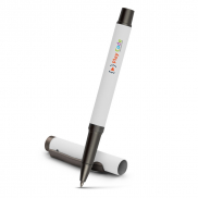 Długopis żelowy z zatyczką | Geraldine - biały