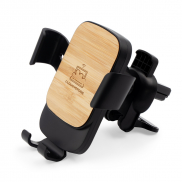 Grawitacyjny samochodowy uchwyt do telefonu, ładowarka bezprzewodowa 15W | Amberle - czarny