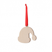Drewniana zawieszka, świąteczny wzór - drewno