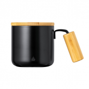 Kubek termiczny 330 ml ze stali nierdzewnej z recyklingu - czarny