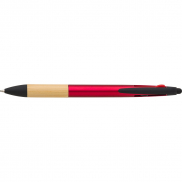 Długopis, wielokolorowy wkład, touch pen - czerwony