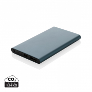 Power bank 4000 mAh z aluminium z recyklingu - niebieski