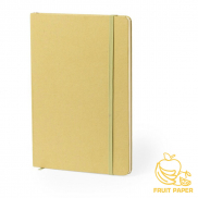 Notatnik A5 z kartonu z recyklingu i papieru z owoców - limonkowy