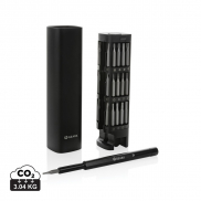 Śrubokręt Gear X, 56 końcówek, aluminium z recyklingu - czarny